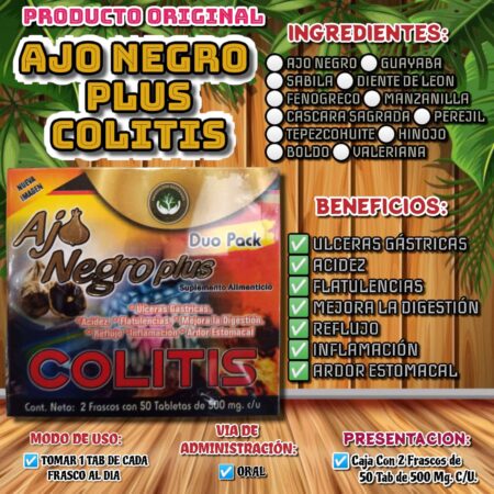 Ajo Negro Plus Colitis Tabletas
