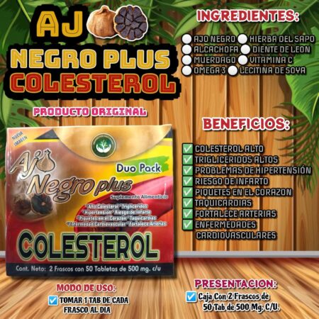 Ajo Negro Plus Colesterol Tabletas